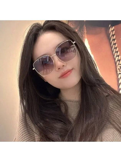 Square Frame Sunglasses Gold - GUCCI - BALAAN 2