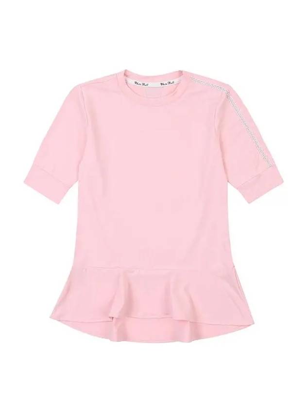 Golf Wear One Point Frill T-Shirt PINK - WHITEBALL - BALAAN 5