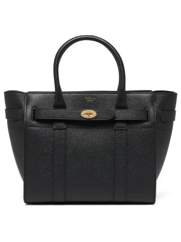 Small Classic Grain Zipper Tote Bag Black - MULBERRY - BALAAN 4