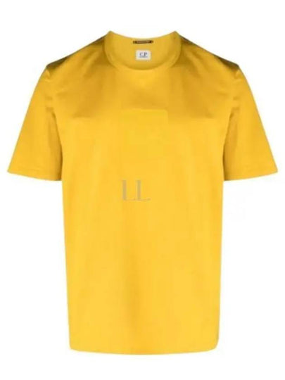 Metropolis Series Mercerized Jersey Logo Badge Short Sleeve T-Shirt Yellow - CP COMPANY - BALAAN 2