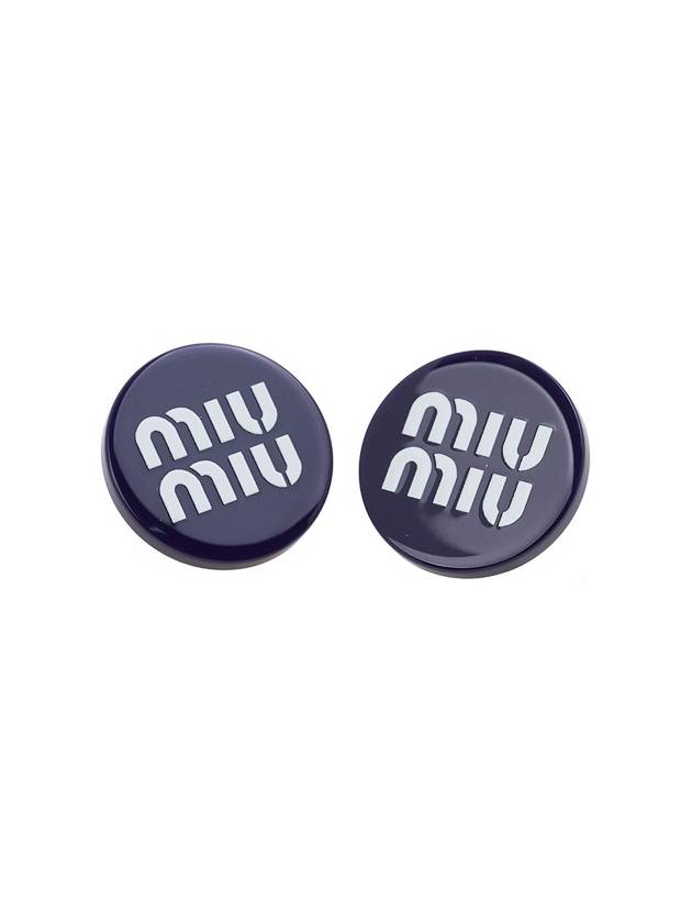 Logo Plexiglas Earrings Purple - MIU MIU - BALAAN 9