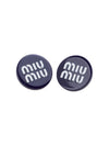 Logo Plexiglas Earrings Purple - MIU MIU - BALAAN 9