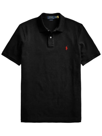 Embroidery Red Pony Short Sleeve Polo Shirt Black - POLO RALPH LAUREN - BALAAN 2