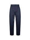 Cotton Silk Slacks Navy - DIOR - BALAAN 2