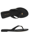 Capri Logo Plaque Flip Flops Black - TORY BURCH - BALAAN 3