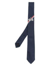 Anchor Jacquard Classic Silk Tie Navy - THOM BROWNE - BALAAN 2