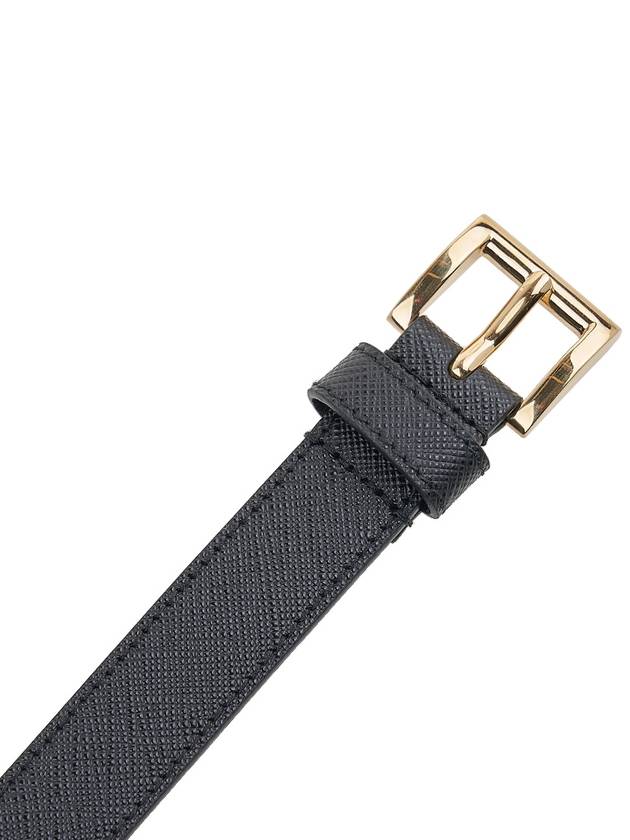 Saffiano Leather Belt Black - PRADA - BALAAN 7