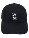 Embroidered Logo Cotton Ball Cap Black - WOOYOUNGMI - BALAAN 4