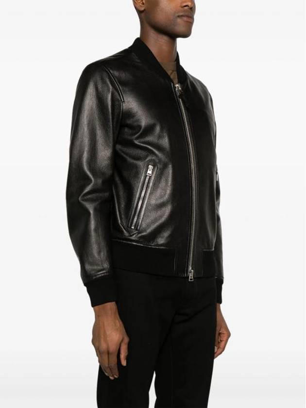 Leather Bomber Jacket Black - TOM FORD - BALAAN 4