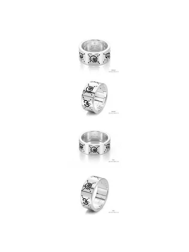 Men's Ghost Ring YBC455318001 Silver - GUCCI - BALAAN 3