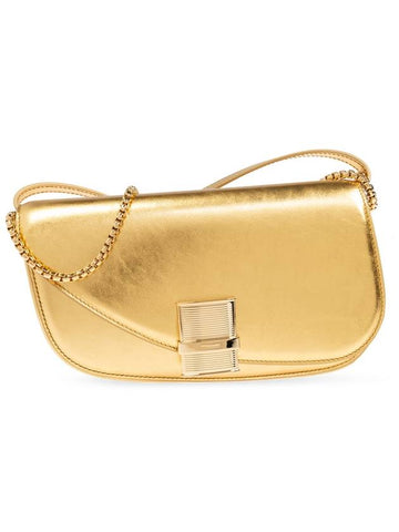 FERRAGAMO Shoulder Bag Fiamma XS, Women's, Gold - SALVATORE FERRAGAMO - BALAAN 1