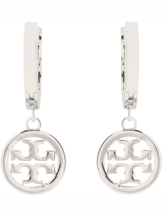 Miller Pave Hoop Earrings Silver - TORY BURCH - BALAAN 3