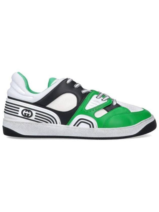 Men's Basket Low Top Sneakers Green - GUCCI - BALAAN 1