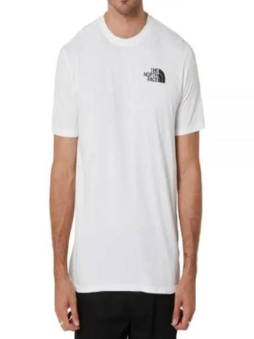 Men's Box NSE Short Sleeve T Shirt White - THE NORTH FACE - BALAAN 1