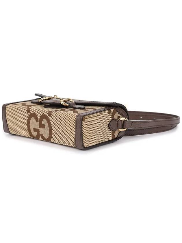 Horsebit 1955 Jumbo GG Logo Small Cross Bag Camel - GUCCI - BALAAN 5