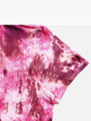 Tie Dye Short Sleeve T-Shirt Pink - AMI - BALAAN 4