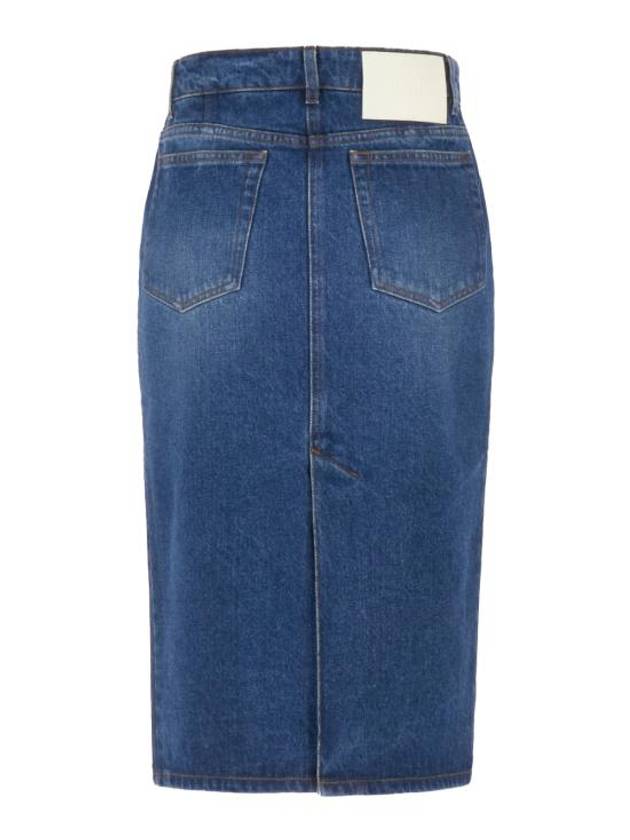 Midi Denim H-Line Skirt Blue - AMI - BALAAN 3