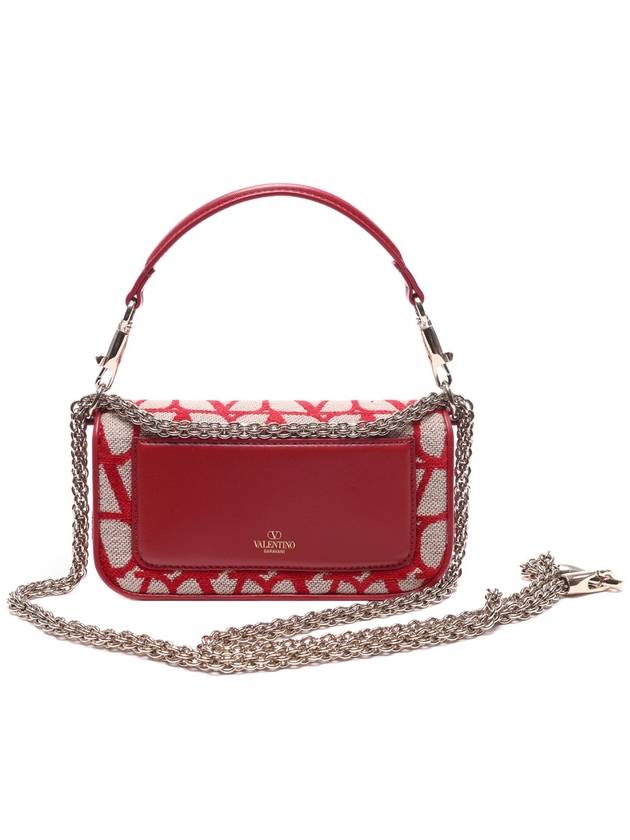 Logo Toile Iconographe Small Shoulder Bag Red - VALENTINO - BALAAN 5