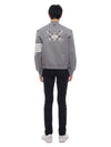 Crab Gem Icon Cotton Bomber Jacket Grey - THOM BROWNE - BALAAN 6