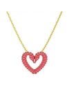 Una Small Heart Pendant Necklace Gold Red - SWAROVSKI - BALAAN 1