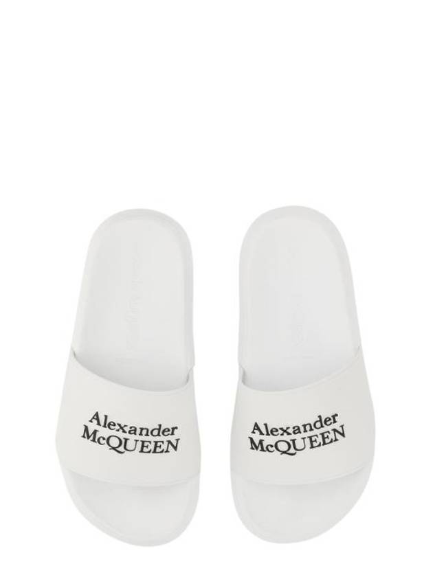 Logo Pool Slippers White - ALEXANDER MCQUEEN - BALAAN 3