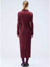 Pleats Please October 23 Monthly Color Burgundy Wine Brown Long Pleated Skirt JG144 - ISSEY MIYAKE - BALAAN 6