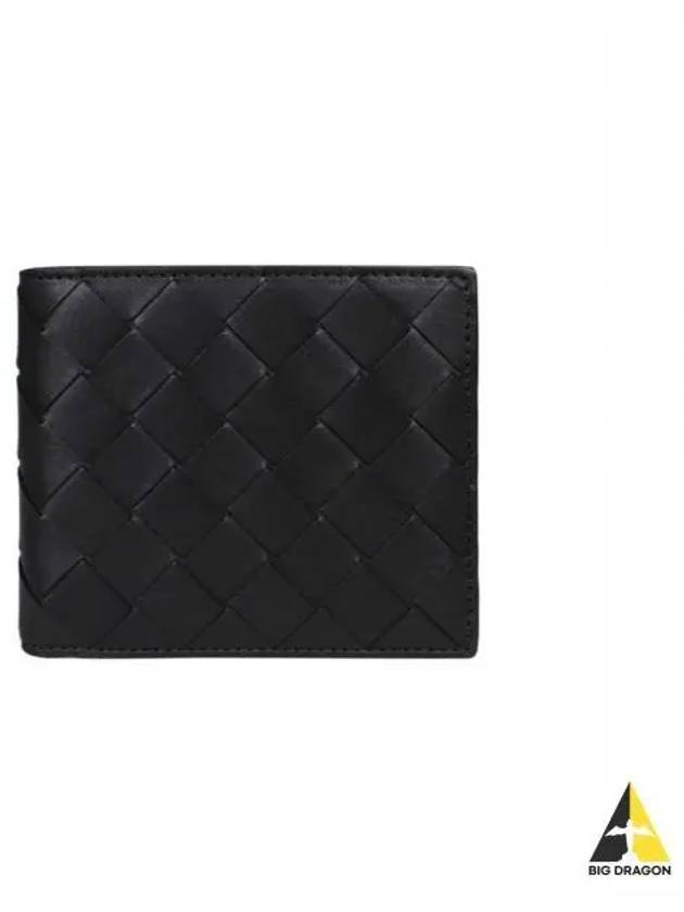 Intrecciato Leather Half Wallet Black - BOTTEGA VENETA - BALAAN 2