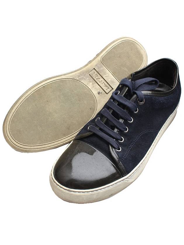 Navy Black Khaki Men s Cap Toe Sneakers 6 - LANVIN - BALAAN 3