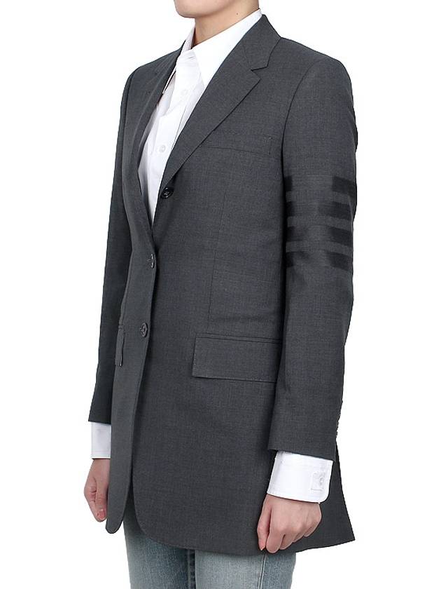 4 Bar Wool Jacket Grey - THOM BROWNE - BALAAN 5