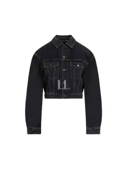 Neo 80s Denim Jacket Black - SAINT LAURENT - BALAAN 2