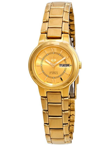 Seiko Series 5 Automatic Gold Dial Ladies Watch SYME58 - SEIKO - BALAAN 1