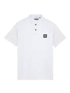 Pique Stretch Cotton Short Sleeve Polo Shirt White - STONE ISLAND - BALAAN 2