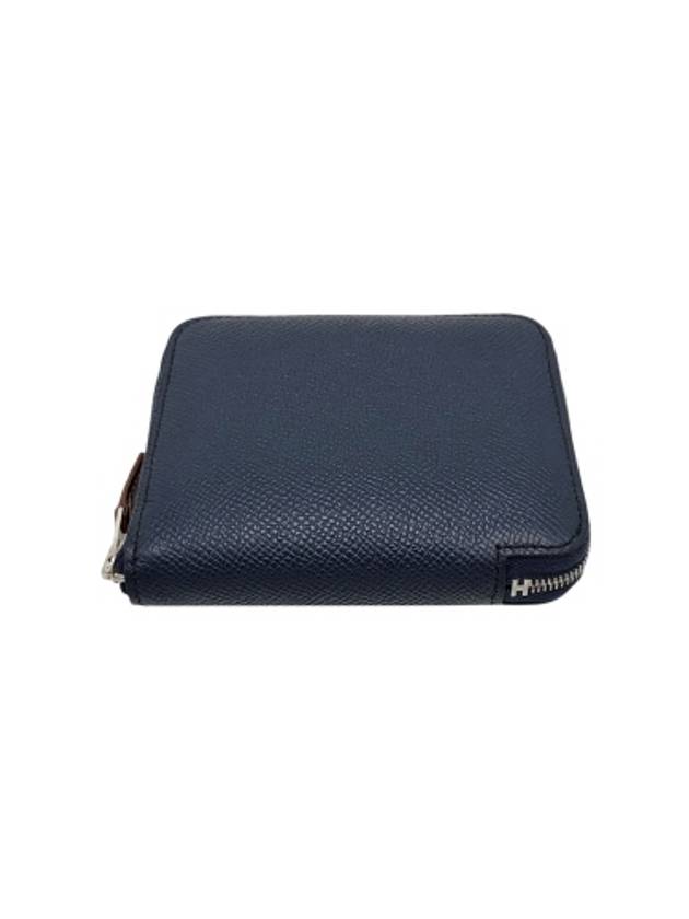 H084266 Navy Silk Compact Apsong Half Wallet - HERMES - BALAAN 4