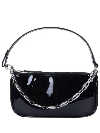 Shiny Rachel Mini Shoulder Bag Black - BY FAR - BALAAN 1