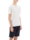 Organic Cotton Short Sleeve T-Shirt White - STONE ISLAND - BALAAN 3