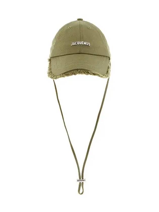 La Casquette Artichaut Fringe Metal Logo Ball Cap Khaki - JACQUEMUS - BALAAN 3