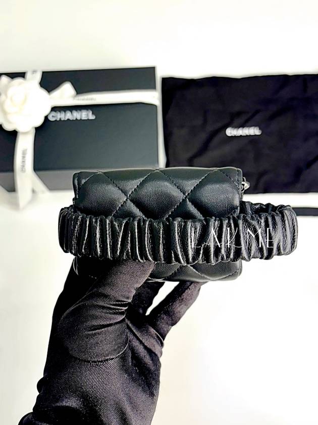 Banding Zipper CoinPerth Coin Card Women s Wallet Black AP2112 Lambskin Shamgol - CHANEL - BALAAN 3