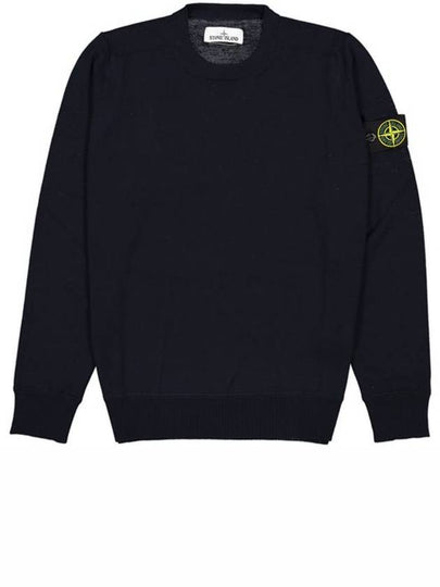 Light Wool Crewneck Knit Top Dark Navy - STONE ISLAND - BALAAN 2