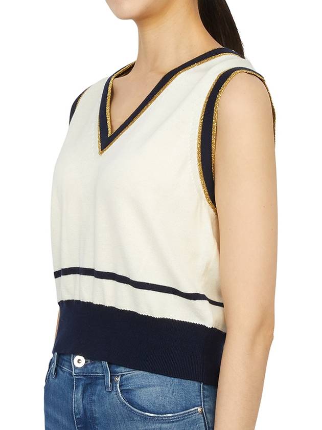 Women's Knit Vest Ivory - GUCCI - BALAAN 3