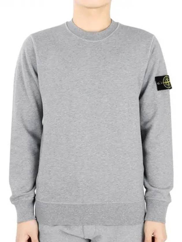 Wappen Patch Garment Dyed Sweatshirt Grey - STONE ISLAND - BALAAN 2