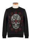 Skull Star Print Cotton Sweatshirt Black - PHILIPP PLEIN - BALAAN 2