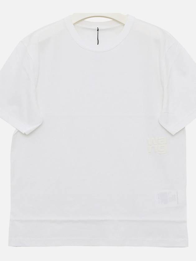 Essential Cotton Short Sleeve T-Shirt White - ALEXANDER WANG - BALAAN 4