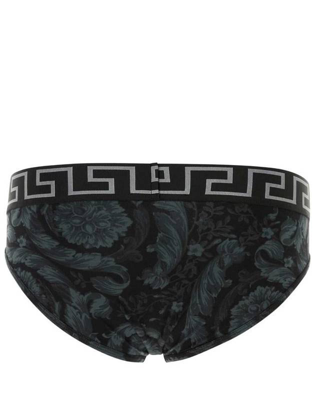 Men's Greca Border Barocco Print Briefs Black - VERSACE - BALAAN 3