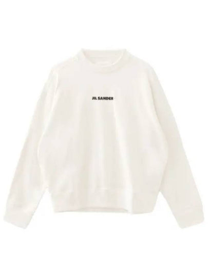 Logo Printing Oversized Cotton Sweatshirt White - JIL SANDER - BALAAN 2