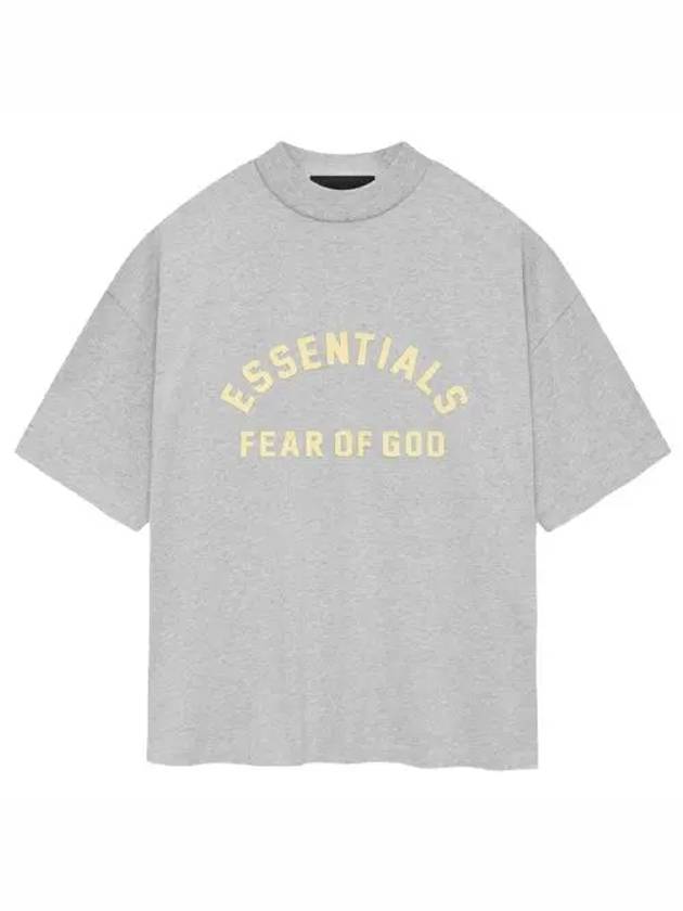 Essential Spring Printed Logo T-Shirt Light Heather Gray Men's T-Shirt 125SP242006F 127 - FEAR OF GOD - BALAAN 1