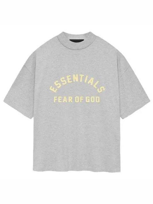 Essential Spring Printed Logo T-Shirt Light Heather Gray Men's T-Shirt 125SP242006F 127 - FEAR OF GOD - BALAAN 1