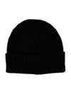 Logo Patch Wool Beanie Black - MONCLER - BALAAN 4