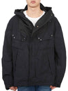 Hodded Mid-Layer Hooded Jacket Granit Black - TEN C - BALAAN 3