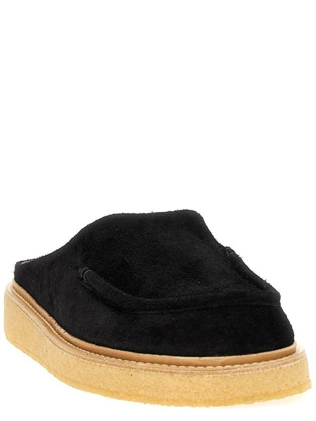 Suede Slippers Black - MARNI - BALAAN 3