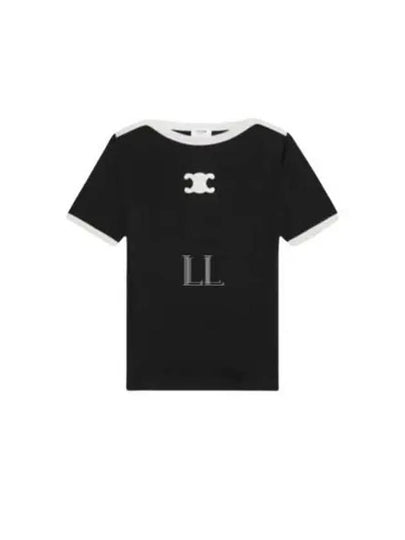 Triomphe Logo Short Sleeve T-Shirt Black - CELINE - BALAAN 2